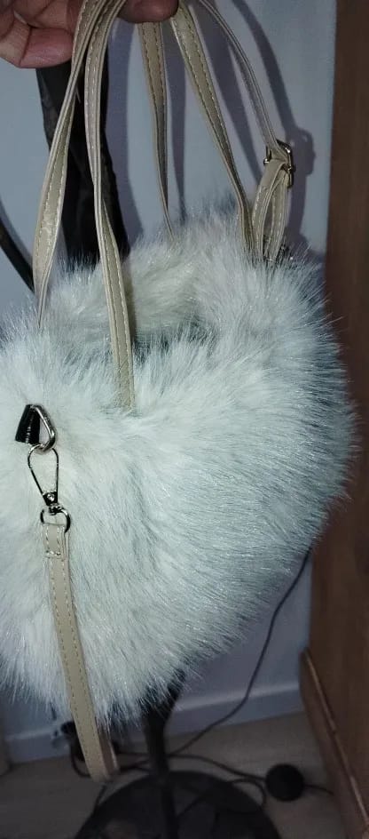 Customer photo review of Maricar Faux Fur Crossbody Bag