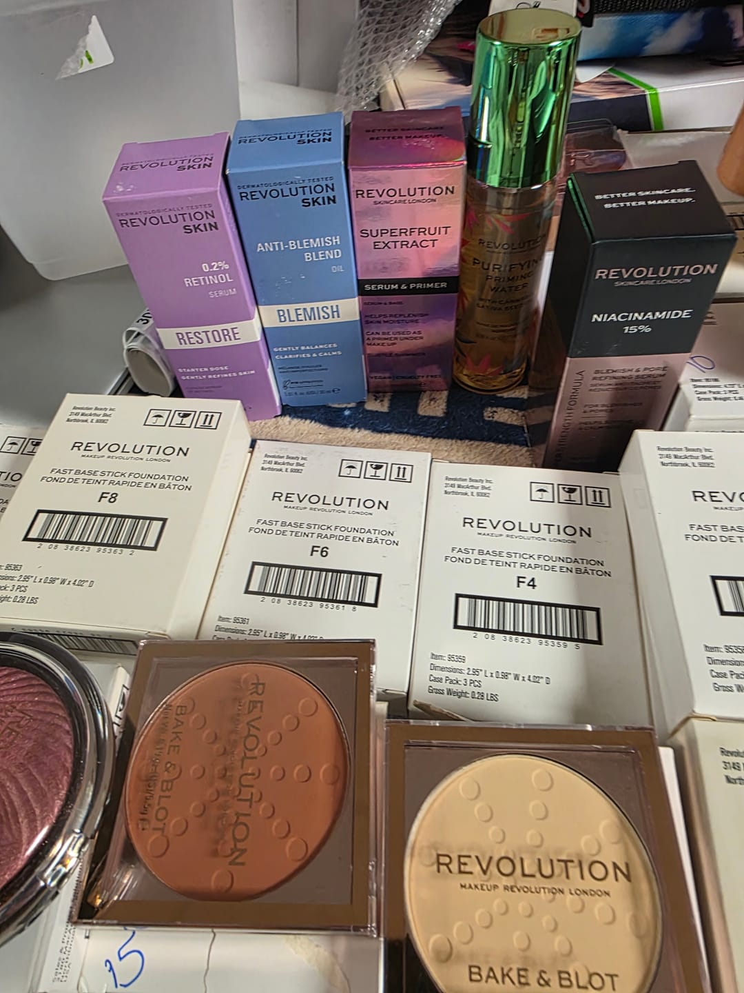 Customer photo review of Assorted Revolution Cosmetics (250 Pcs Lot)