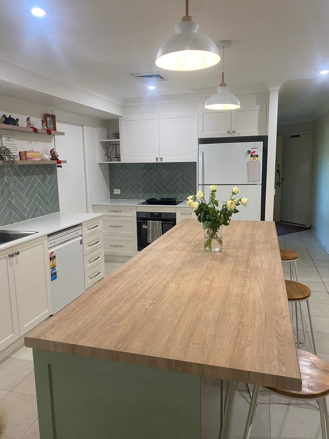 Customer photo review of Modern Single Pendant Dome Light for Kitchen
