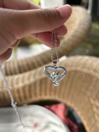 Customer photo review of "To My Wife" Forever & Always Heart Necklace USA WORKING VERSION