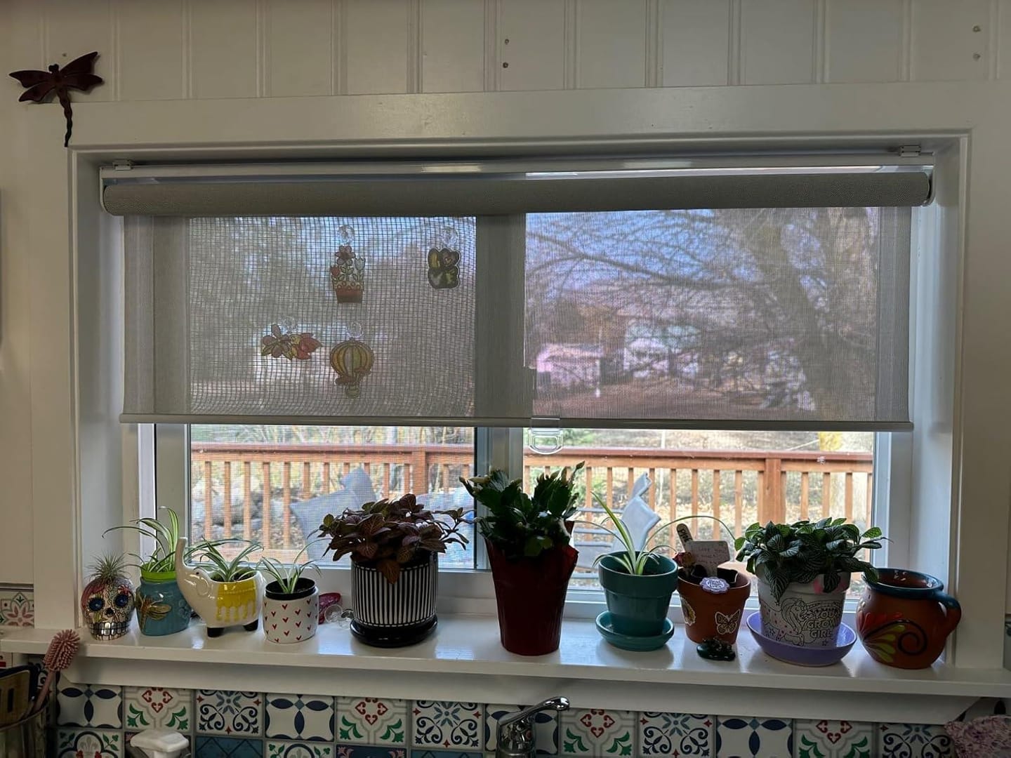 Customer photo review of Ready Made 5% Openness Light Filtering Roller Shades