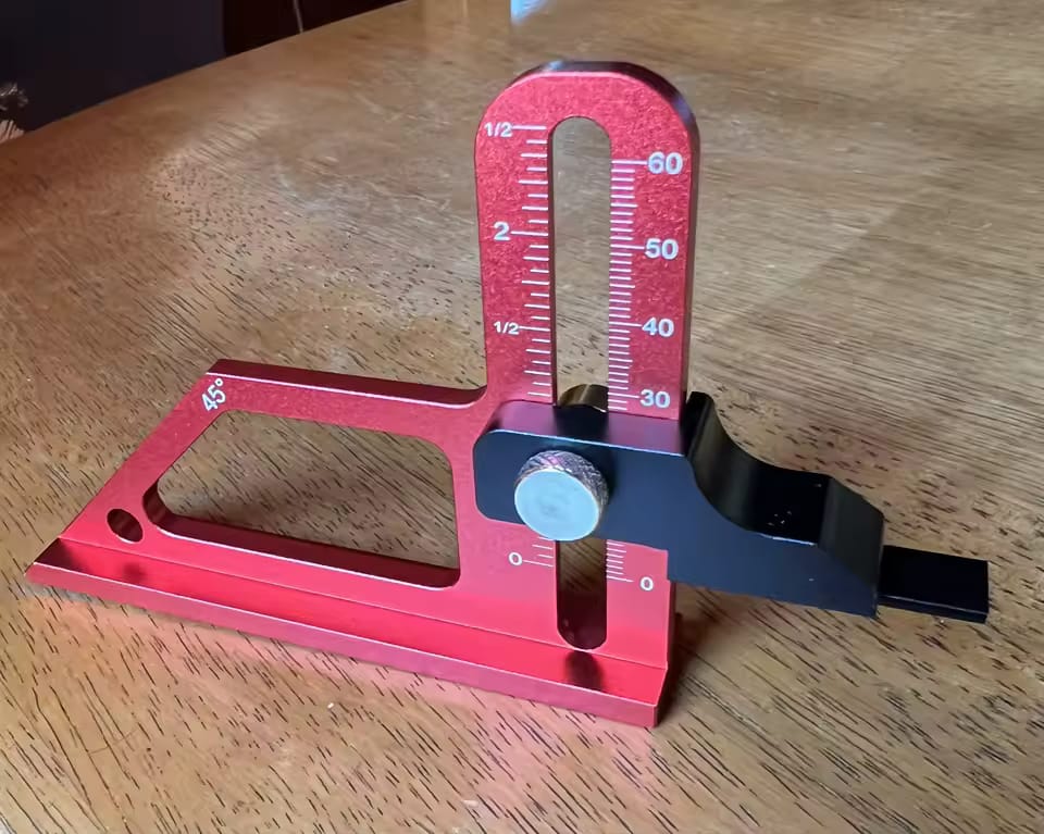 Customer photo review of PROMASTERTOOL™ Adjustable Table Saw Depth Gauge