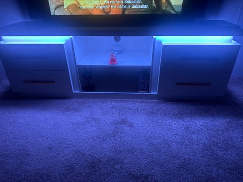 Customer photo review of Hawthorn 66" Modern LED TV Stand
