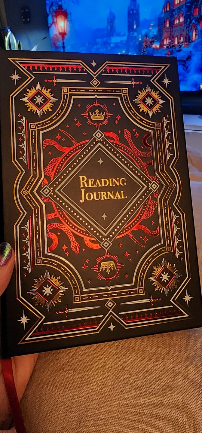 Customer photo review of Reading Journal - Serpents & Swords