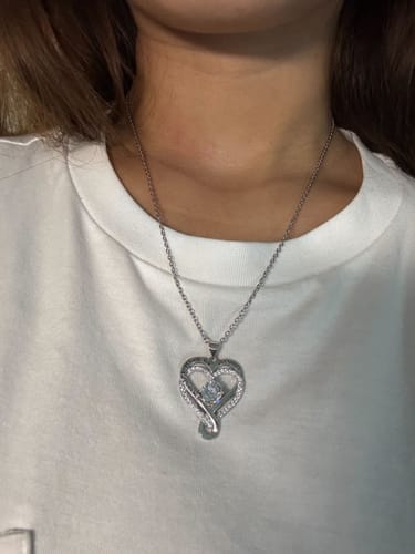 Customer photo review of "To My Wife" Forever & Always Heart Necklace USA WORKING VERSION