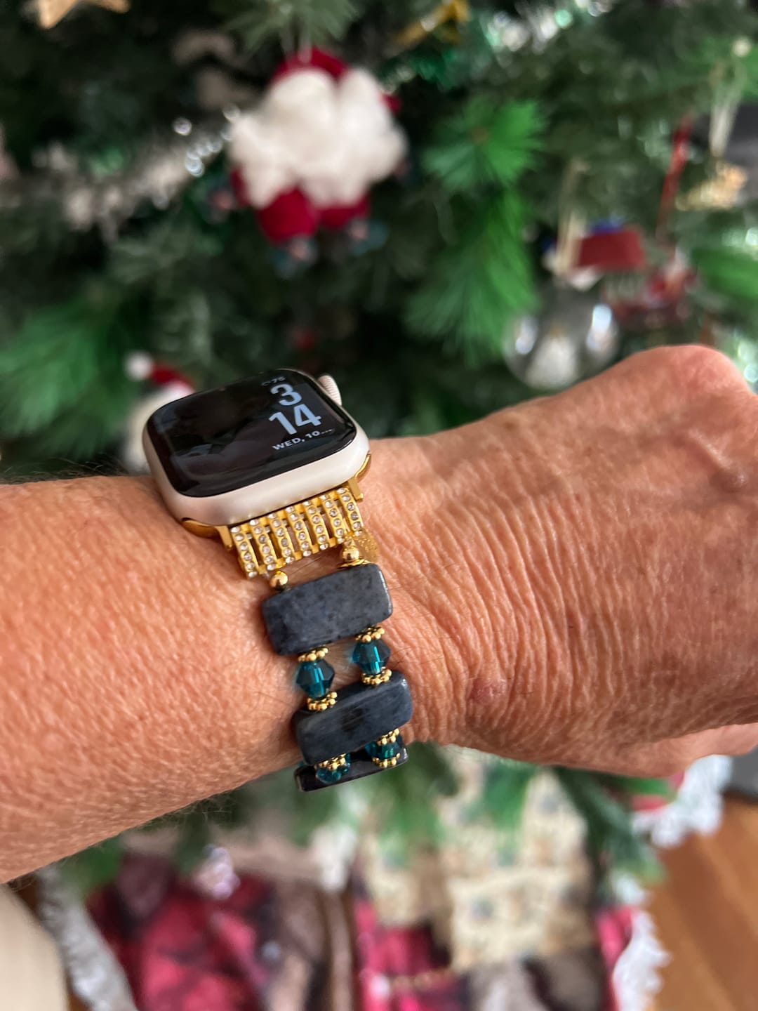 Customer photo review of Intense Ocean Twilight Stretch Apple Watch Strap