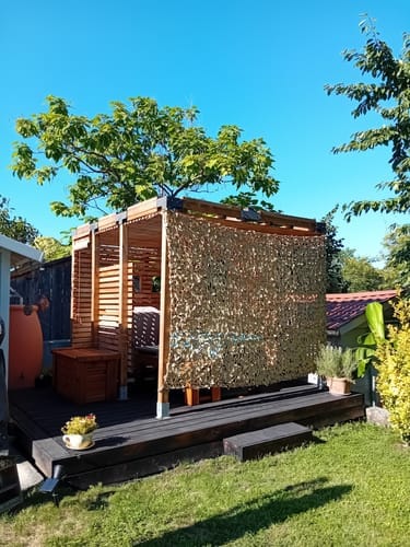 Customer photo review of Filet de camouflage renforcé sable