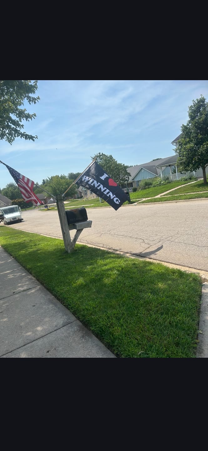 Customer photo review of I Love Winning Flag
