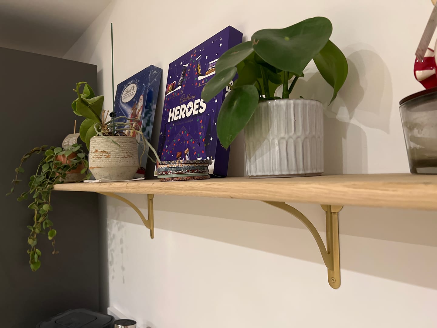 Customer photo review of Ironbridge Brushed Satin Brass Shelf Brackets | 4.5/6/7/8/10"