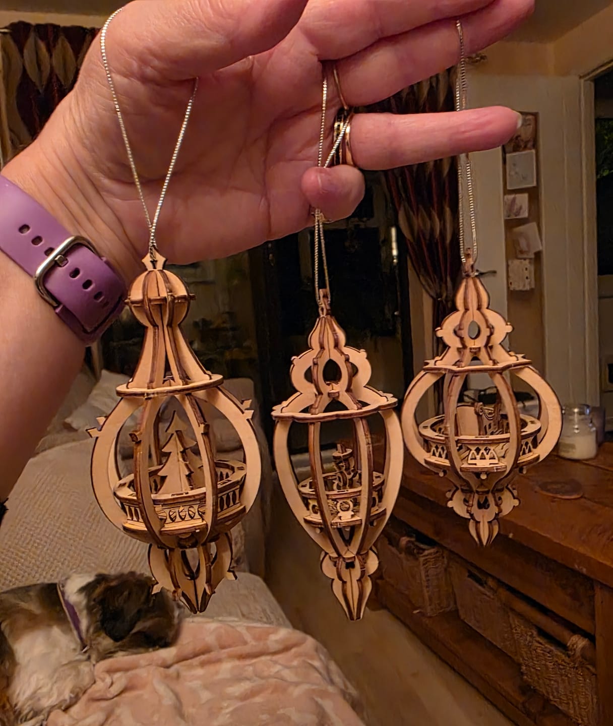 Customer photo review of Christmas Baubles - Happy Holidays