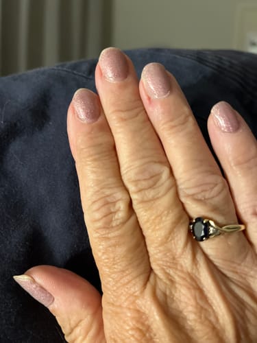Customer photo review of Kaleidoscope | Rainbow Glitter Nail Polish Wraps