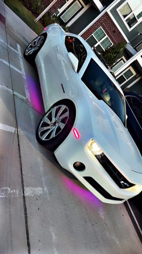 Customer photo review of Color Shift Pink White Vinyl Wrap