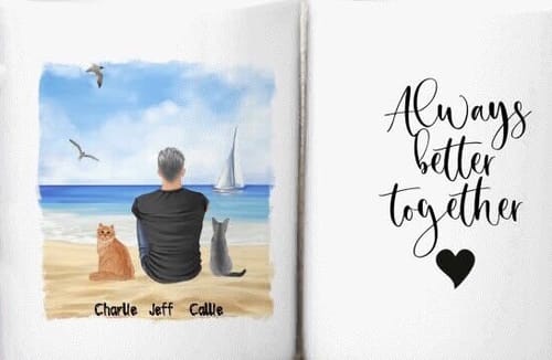 Customer photo review of Personalized Mug With Dog or Cat - Together With My Pet