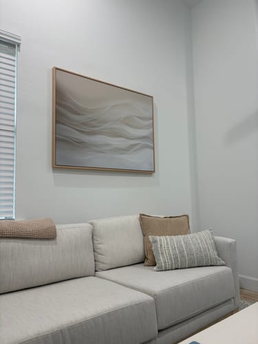 Customer photo review of Sandy Hues Abstract Canvas Art