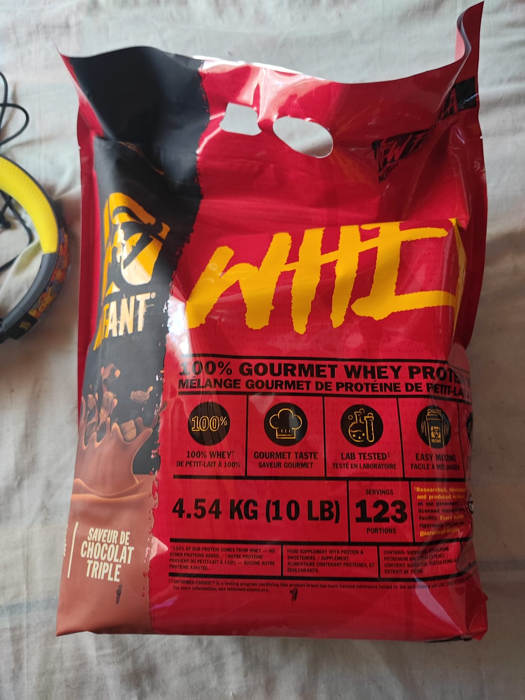 Customer photo review of Mutant Whey Proteína 10 Lb