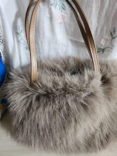 Customer photo review of Maricar Faux Fur Crossbody Bag