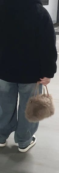 Customer photo review of Maricar Faux Fur Crossbody Bag