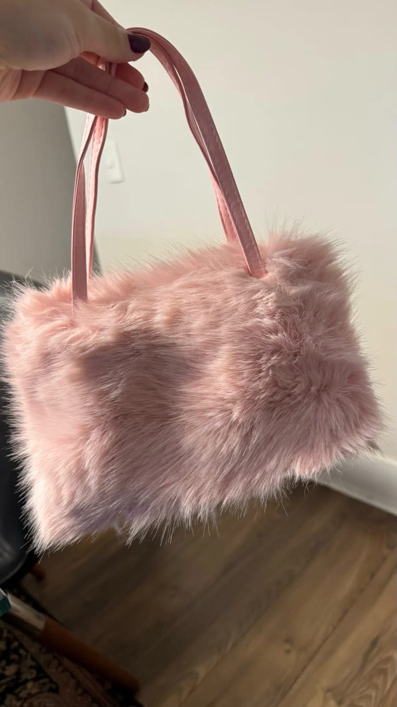 Customer photo review of Maricar Faux Fur Crossbody Bag