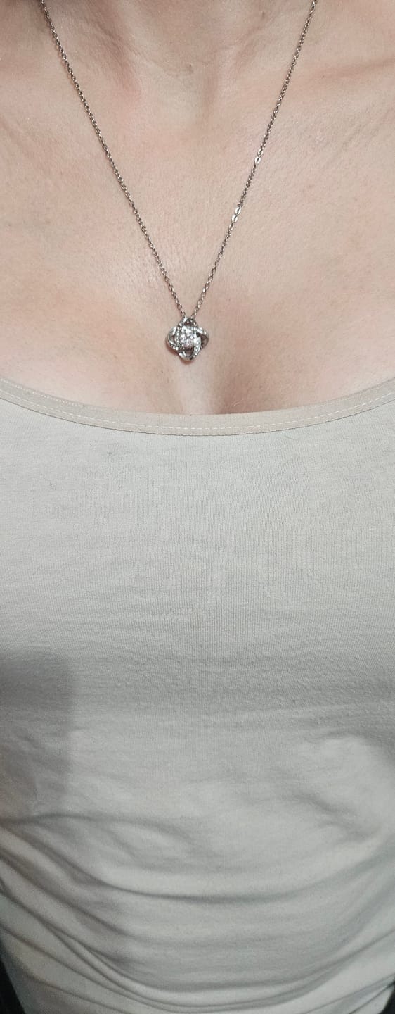 Customer photo review of To My Beautiful Soulmate Gift, "Meeting You Was Fate" Heart Necklace
