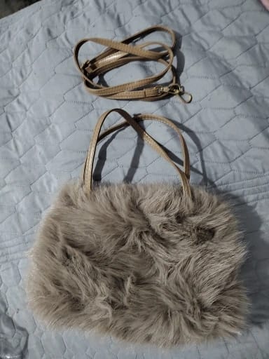 Customer photo review of Maricar Faux Fur Crossbody Bag