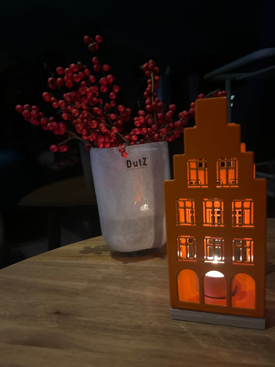 Customer photo review of Windlicht Metall & Holz NOBELSTREHLE Nr. 2 Haus