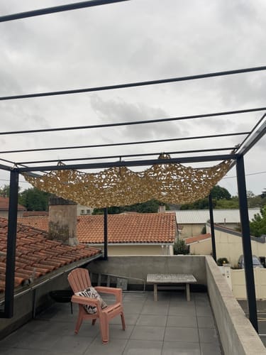 Customer photo review of Filet de camouflage renforcé sable