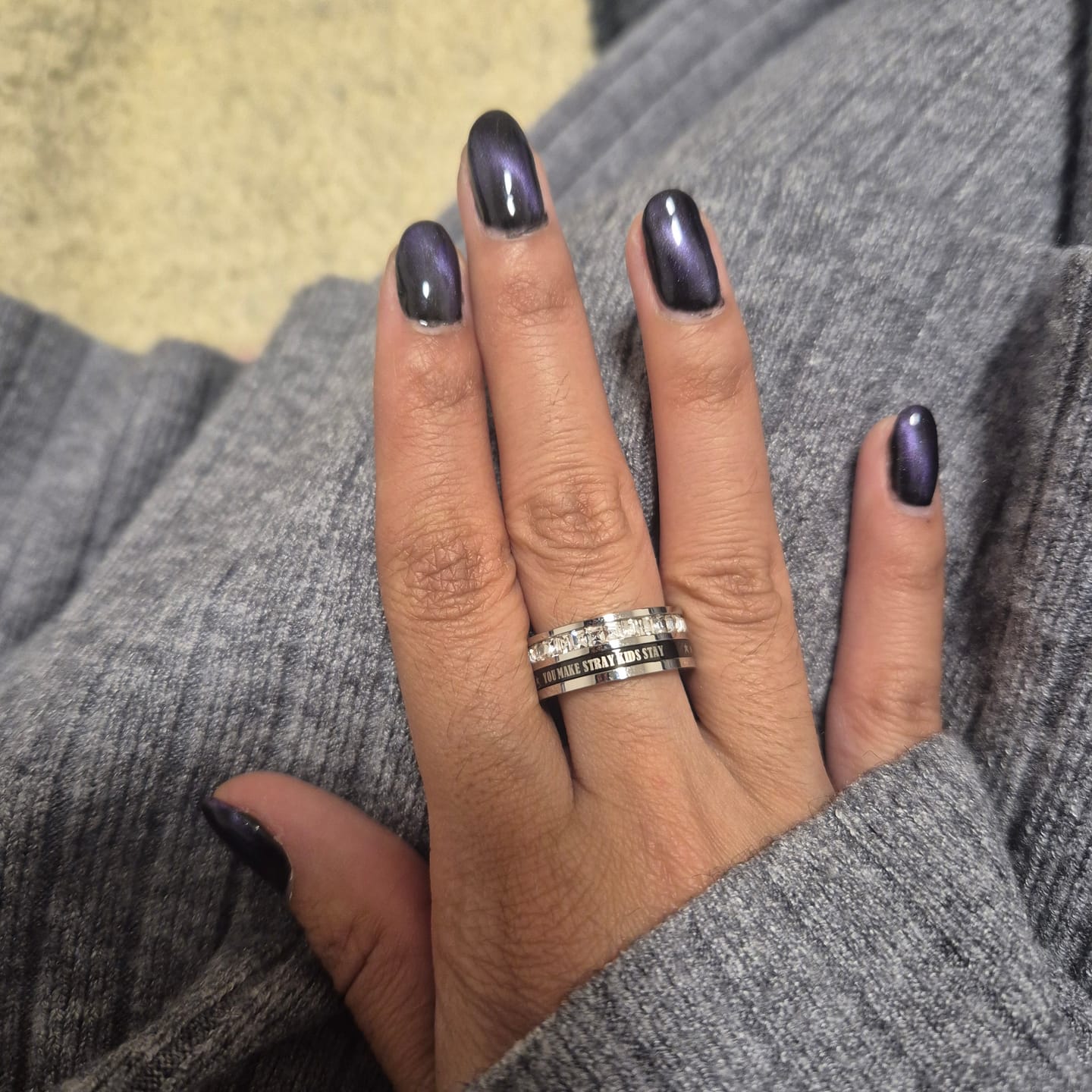 Customer photo review of Stray Kids matching ring collection