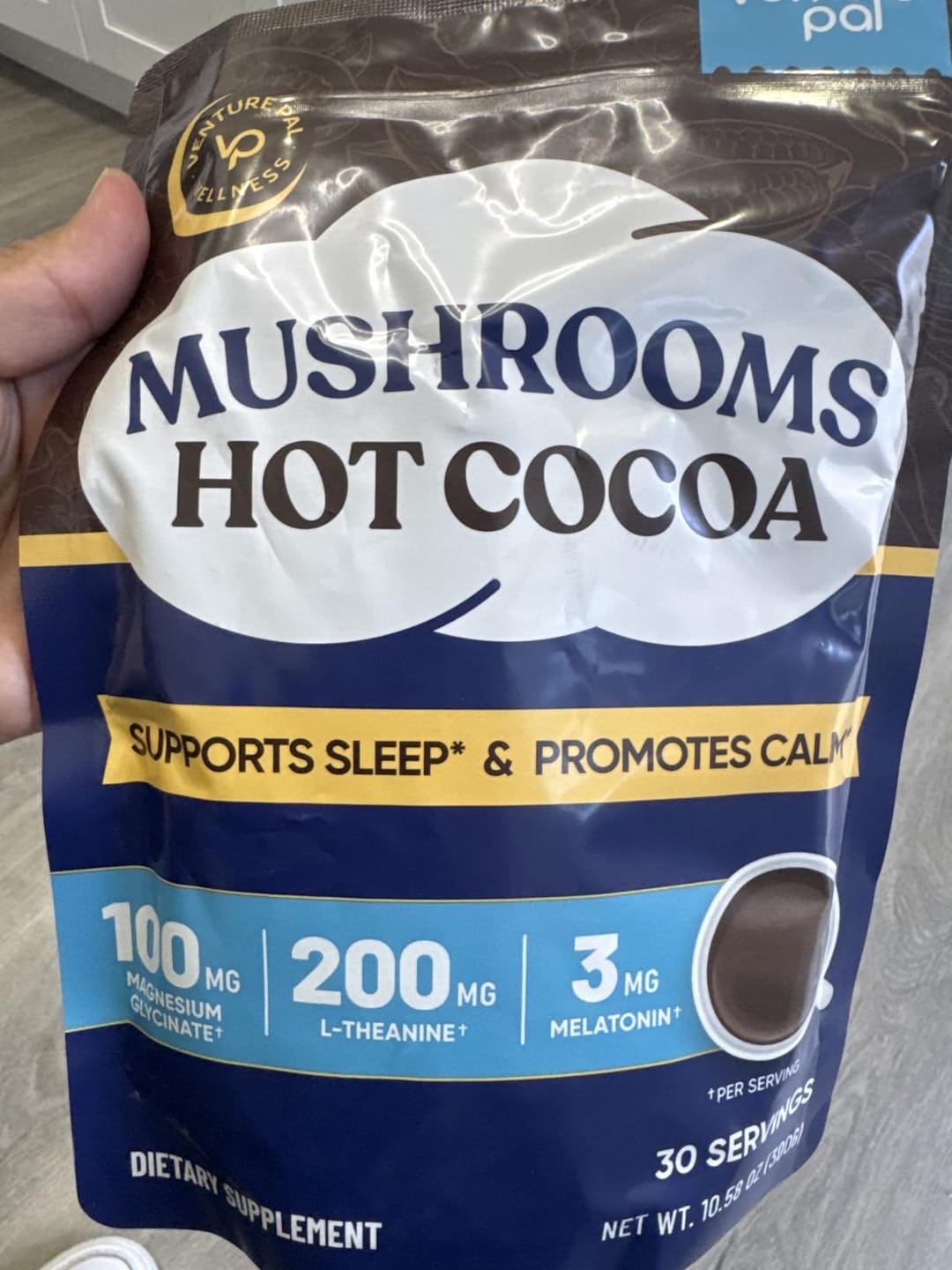 Customer photo review of Mushroom Sleep Hot Cocoa - 30 servings