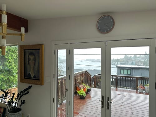 Customer photo review of Nordic Minimalist Wooden Wall Clock