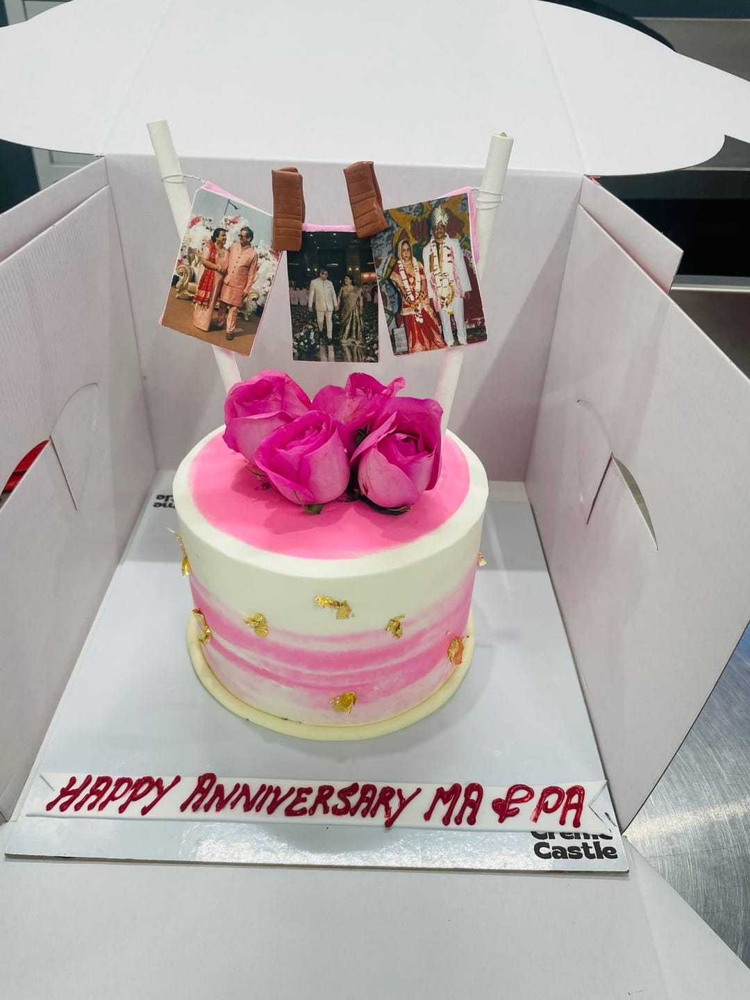 Customer photo review of Photo Floral Ombre Cake