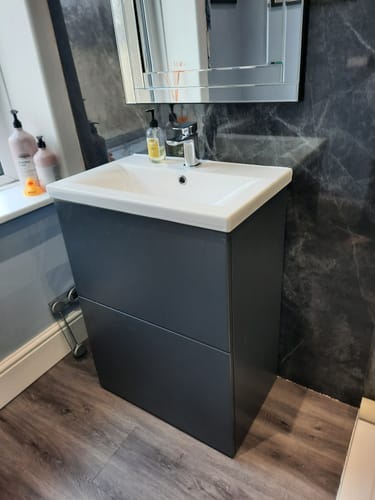 Customer photo review of Ryker 600mm Floor Standing 2-Drawer Vanity & Basin 1 - Soft Black