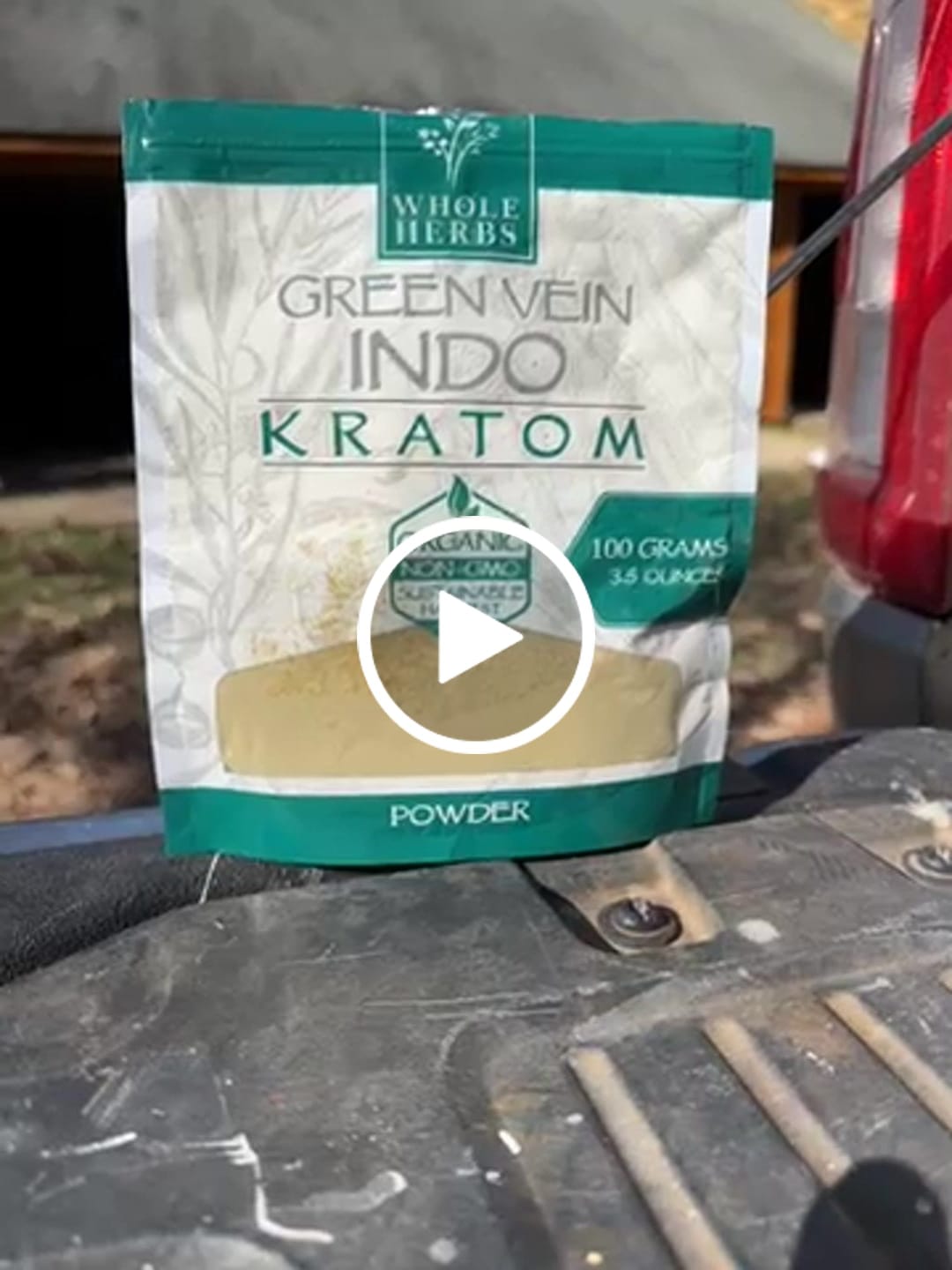 Customer video review of Whole Herbs Green Vein Indo Kratom Powder