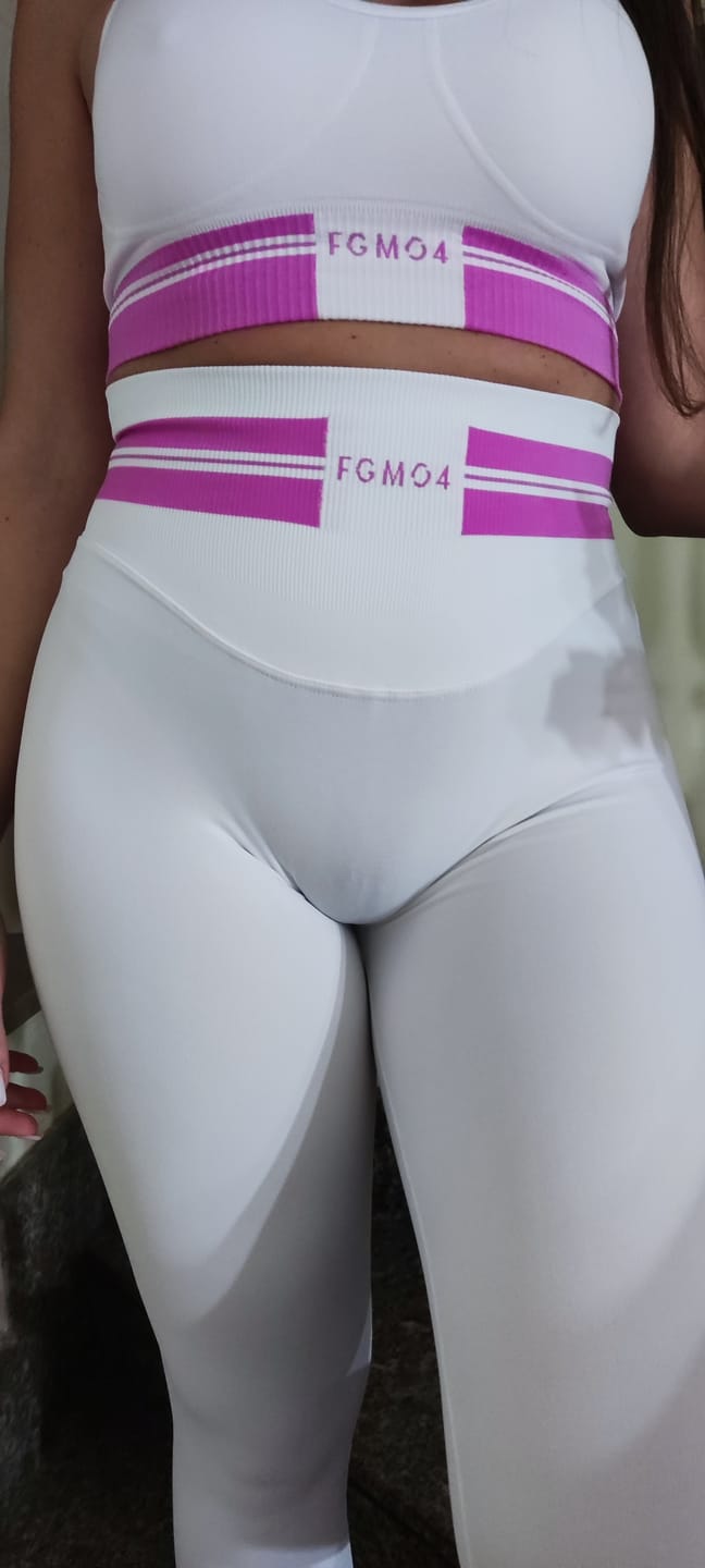 Customer photo review of Leggings Ikona Bianco e Rosa Ortensia