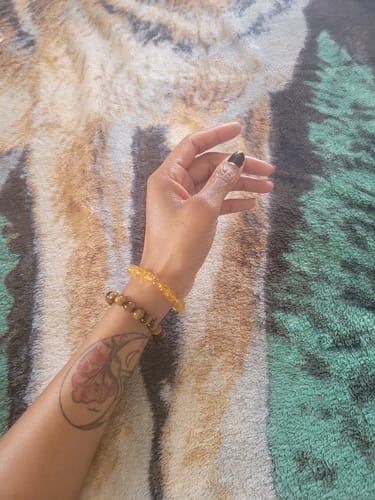 Customer photo review of Zebra Jasper Bracelet