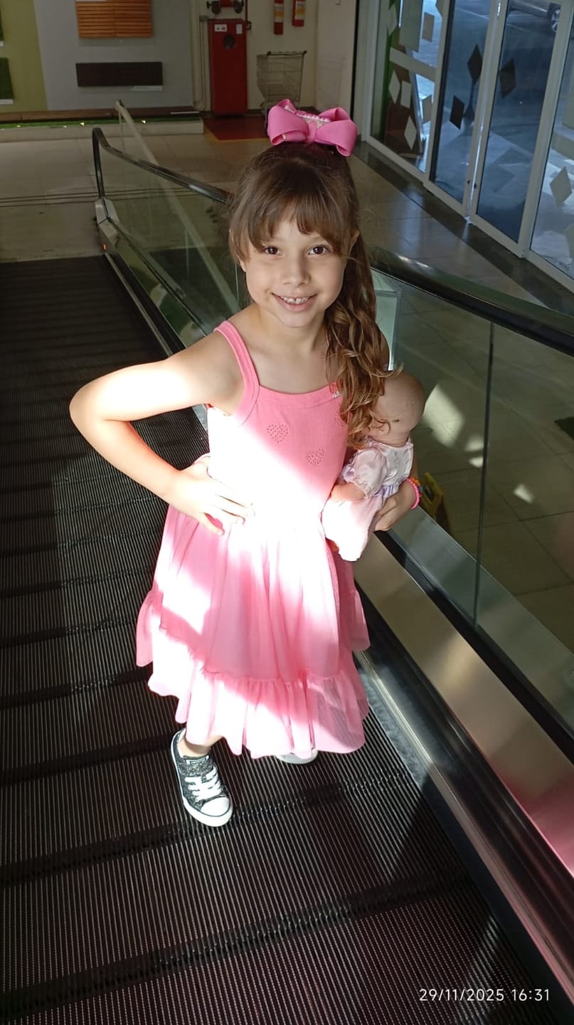 Customer photo review of Vestido em Canelado e Tule com Elastano 87318 Kukiê Infantil Menina