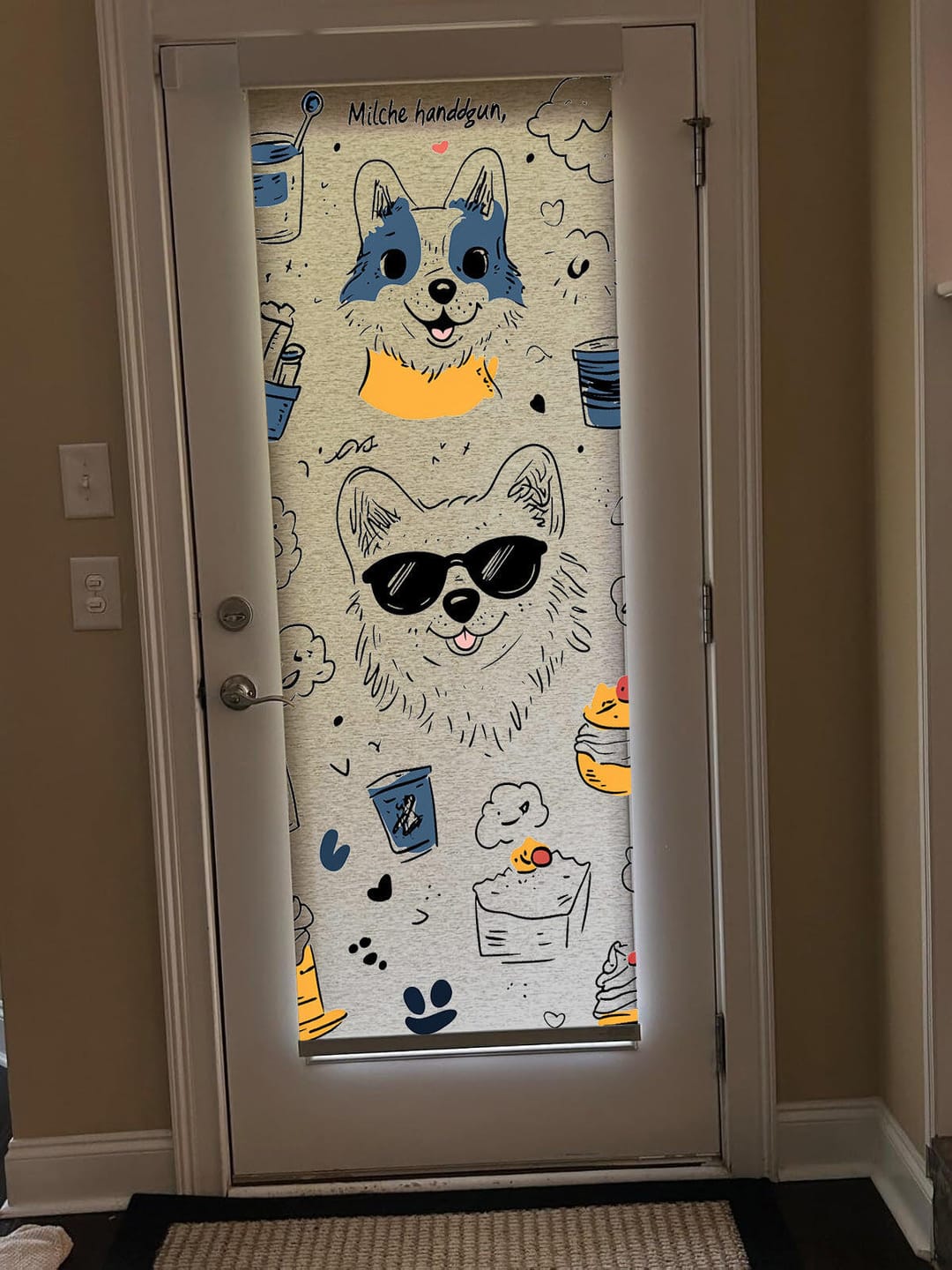 Customer photo review of Custom Printed Roller Shades