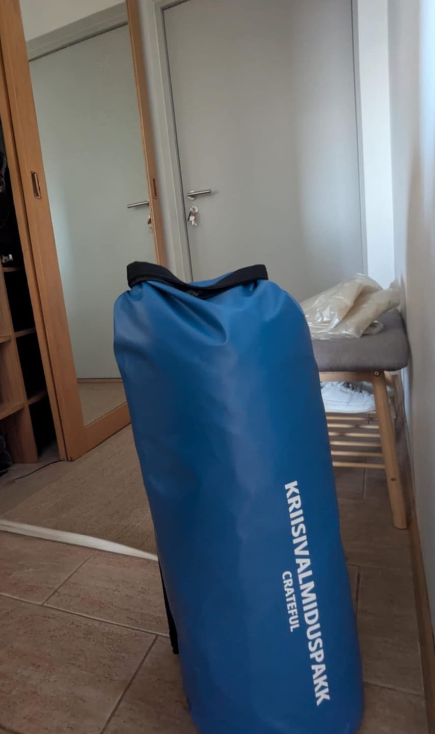 Customer photo review of Loo kriisivalmiduspakk: TOIT ja TARBED