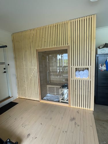 Customer photo review of 2 Person Traditional Sauna - 4.5kw Harvia Heater