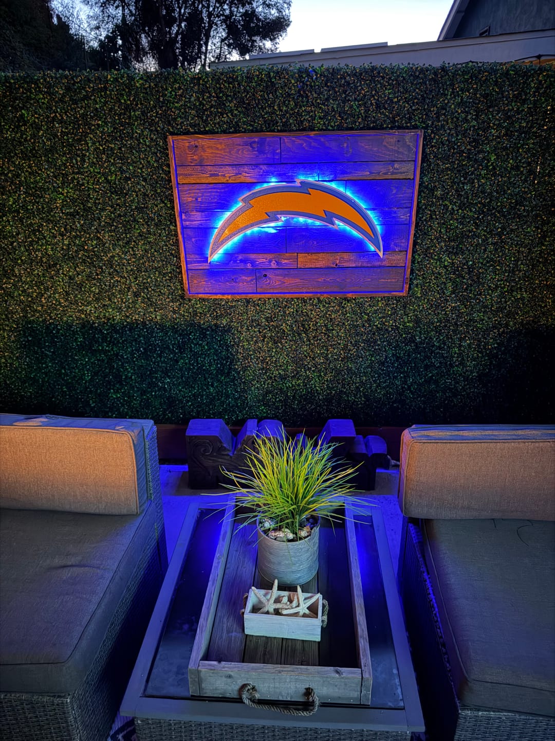 Customer photo review of Los Angeles Chargers Lightning Bolt 3D Vintage Metal Wall Art