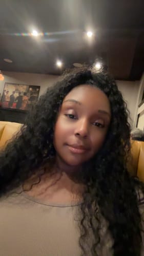 Customer photo review of CurlyMe 3 In 1 Half Wig Burmese Curly Glueless Install Half Wig With Adjustable String Beginner Friendly