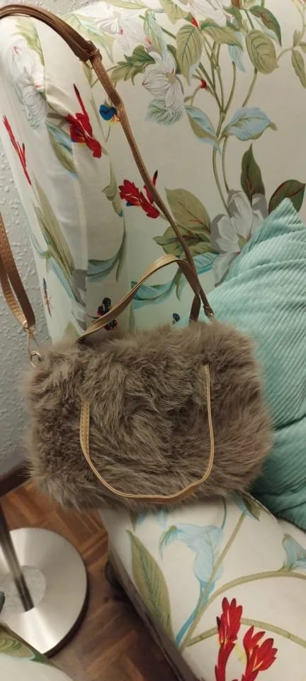 Customer photo review of Maricar Faux Fur Crossbody Bag