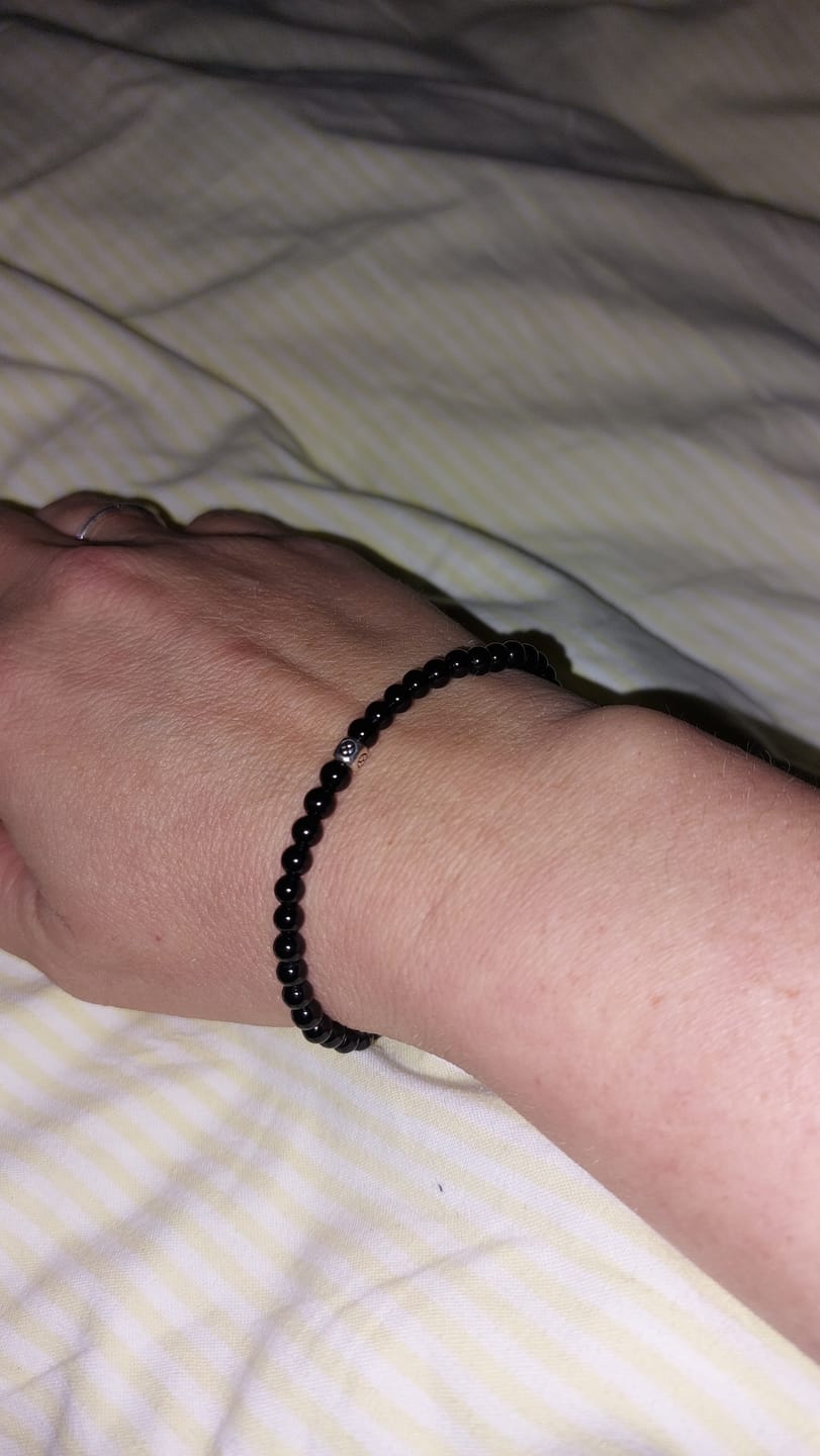 Customer photo review of Obsidian Armband - Perlen
