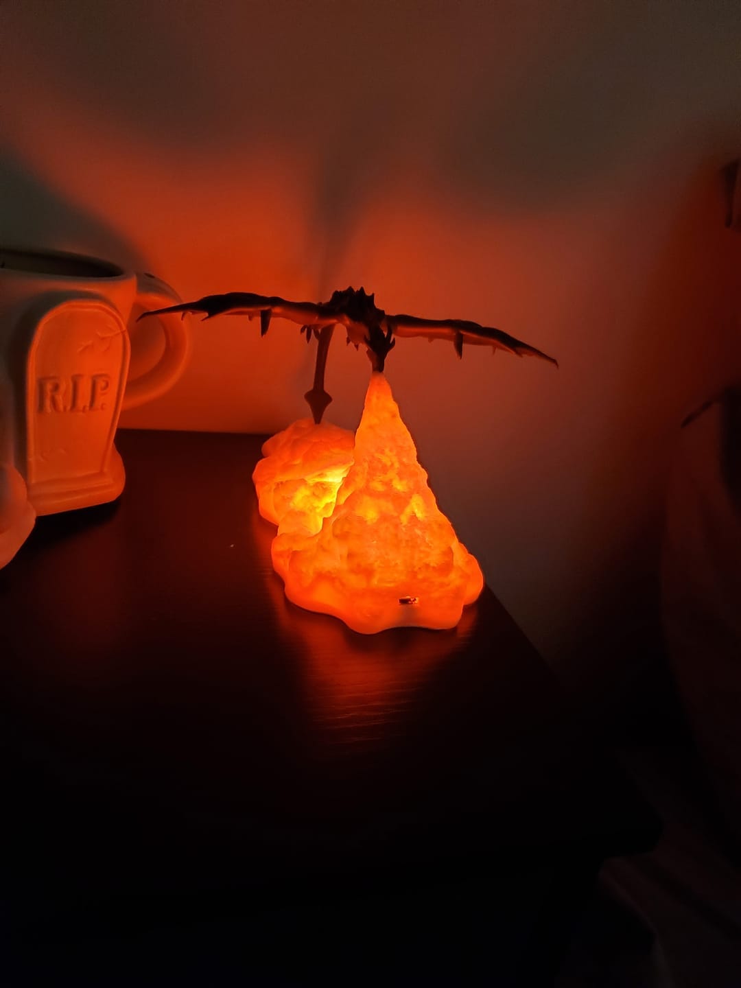 Customer photo review of 3D Printed Fire Breathing Dragon Accent Lamp