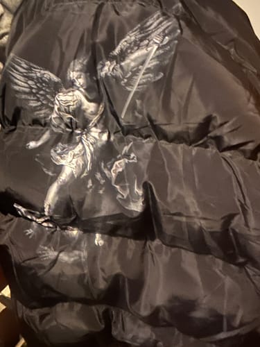 Customer photo review of Archangel Michael Puffer Jacket