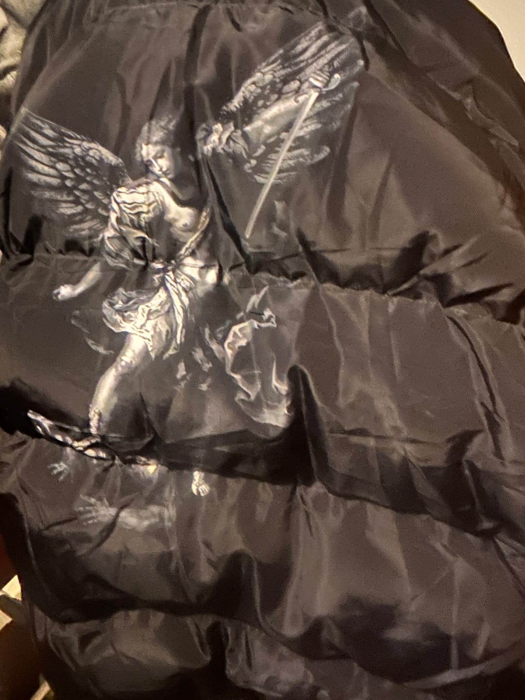 Customer photo review of Archangel Michael Puffer Jacket