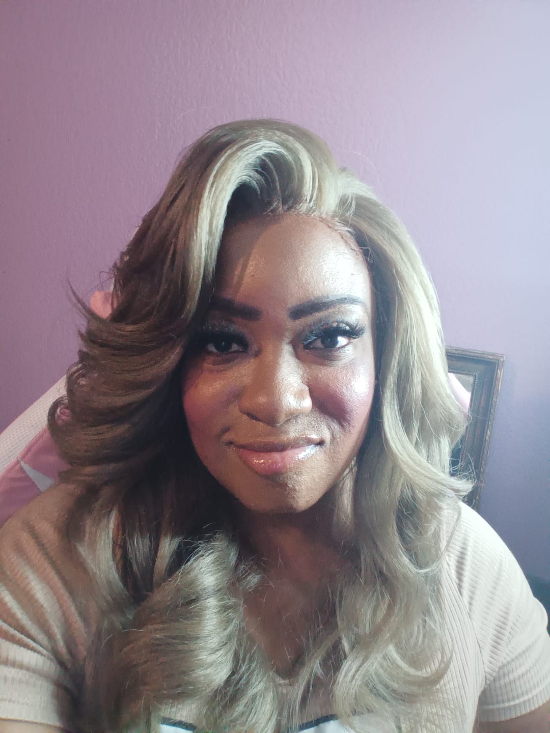 Customer photo review of Sensationnel Cloud 9 What Lace Swiss 13X6 HD Lace Front Wig - GLENNA