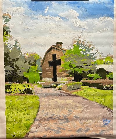 Customer photo review of Custom Landscape Paint By Numbers