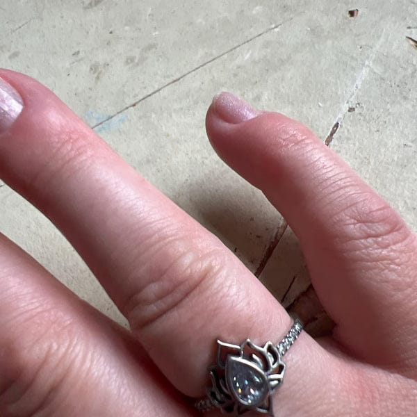 Customer photo review of 2026 Begin Again Sterling Silver Lotus Ring