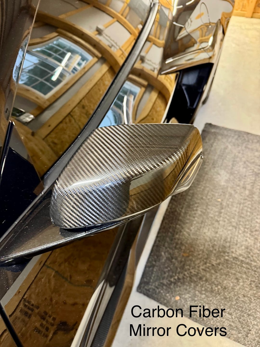 Customer photo review of Corvette C8 DRY CARBON FIBER Upper Mirror Covers