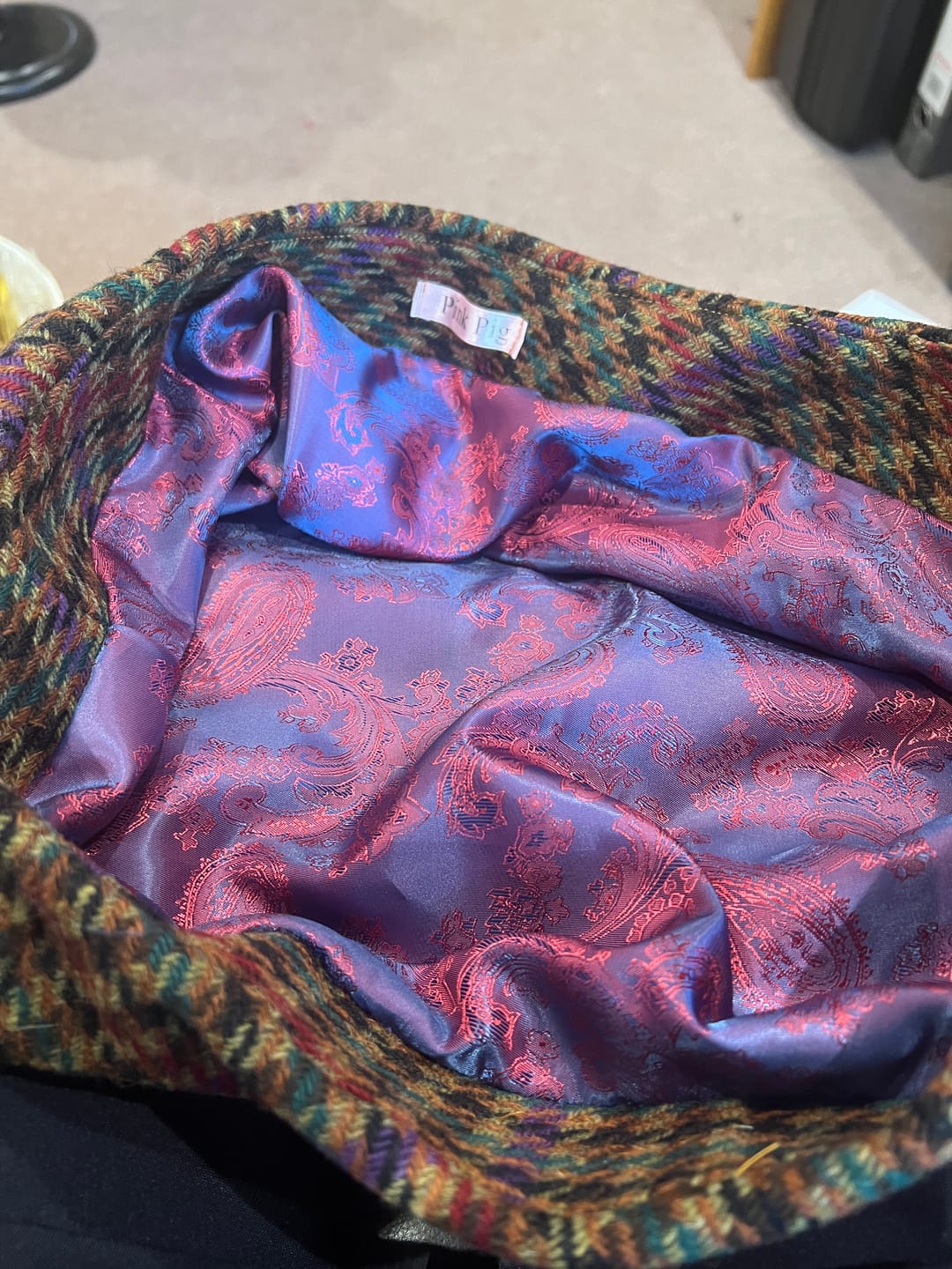 Customer photo review of Paisley Jacquard Lining Fabric